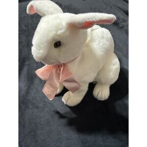 Lillian Vernon White Bunny Rabbit Plush Toy Doll Purse